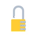 Combination lock padlock vector icon security safe illustration protection code Royalty Free Stock Photo