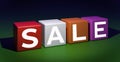 A combination of multicolored cubes with letters. Royalty Free Stock Photo