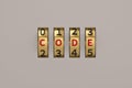 Combination number lock,metallic code mechanism. 3D illustration Royalty Free Stock Photo