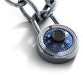 Combination numbers padlock Royalty Free Stock Photo