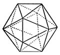 Combination of Pentagonal Dodecahedron and Octahedron vintage illustration