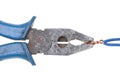 Combination pliers with electrical wire Royalty Free Stock Photo
