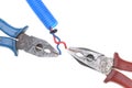 Combination pliers with electrical wire Royalty Free Stock Photo