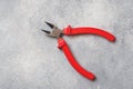 Combination pliers. Tools for cutting solid materials and multiwire cables. Professional ergonomic tools Royalty Free Stock Photo