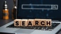 Letter cubes spell out a quest for search knowledge