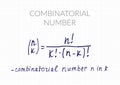 Combinatorial number formula Royalty Free Stock Photo
