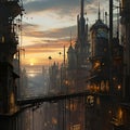 Combine elements of the past and future in a unique cityscape.