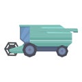 Combine harvester corn field icon cartoon . Farm vehicle Royalty Free Stock Photo