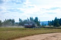 Combine harvester harvesting wheat field crop harvest Royalty Free Stock Photo