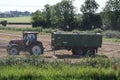 Combine Harvester Harvesting Wheat, Forncett, Norfolk, England, UK Royalty Free Stock Photo