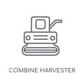 Combine harvester linear icon. Modern outline Combine harvester