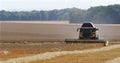 Combine harvester near Basly in Normandy