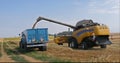 Combine harvester near Basly in Normandy