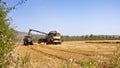 Combine Harvester and Tractor Royalty Free Stock Photo