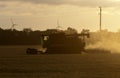 Combine harvester twilight wind generators