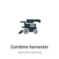 Combine harvester vector icon on white background. Flat vector combine harvester icon symbol sign from modern agriculture farming Royalty Free Stock Photo