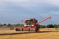 Combine harvester at work Royalty Free Stock Photo