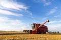 Combine harvester at work Royalty Free Stock Photo