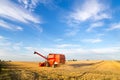 Combine harvester at work Royalty Free Stock Photo