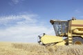 Combine Harvester Working In Field Royalty Free Stock Photo