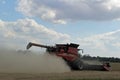 Combine harvester working field Royalty Free Stock Photo