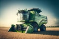 Combine harvester working on a wheat field. Harvesting concept. Royalty Free Stock Photo