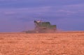 Combine harvesting in Black Mesa Royalty Free Stock Photo