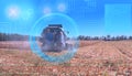 Combine management and harvesting using the Internet of things, selecting the optimal parameters to increase productivity and redu Royalty Free Stock Photo