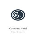 Combine meal icon vector. Trendy flat combine meal icon from bistro and restaurant collection isolated on white background. Vector