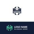 Combine MH or HM logo. Royalty Free Stock Photo