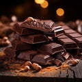 Journey from Cocoa Beans to Dark Chocolate Creation Royalty Free Stock Photo