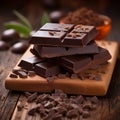 Journey from Cocoa Beans to Dark Chocolate Creation Royalty Free Stock Photo