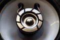 Combined car speaker, tweeter integrated in large speaker Royalty Free Stock Photo