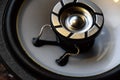 Combined car speaker, tweeter integrated in large speaker Royalty Free Stock Photo