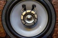 Combined car speaker, tweeter integrated in large speaker Royalty Free Stock Photo
