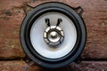 Combined car speaker, tweeter integrated in large speaker Royalty Free Stock Photo