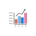 Combined chart icon. Element of colored charts and diagrams for mobile concept and web apps. Icon for website design and developme