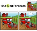 Combined Harvester Vehicle Find The Differences Royalty Free Stock Photo