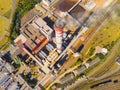 Combined heat and power plant with fuming chimney Royalty Free Stock Photo