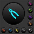 Combined pliers dark push buttons with color icons