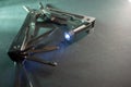 Combined pliers, multifunctional, with flashlight. Against the background of a gray texture Royalty Free Stock Photo