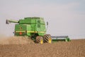 Combined soybean harvest Royalty Free Stock Photo