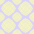 Combined succulents in pastel yellow outline on light gray