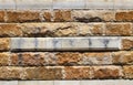 Stone and marble blocks in the structure of the wall Royalty Free Stock Photo
