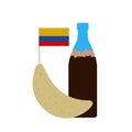 Combo of a colombian empanada with a soda