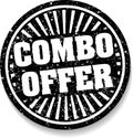 Combo offer black rubber stamp with shadow.