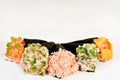 Combo of temakis in white background Royalty Free Stock Photo