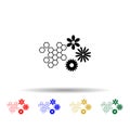 combs and flowers multi color style icon. Simple glyph, flat vector of beekeeping icons for ui and ux, website or mobile Royalty Free Stock Photo