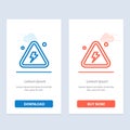 Combustible, Danger, Fire, Highly, Science Blue and Red Download and Buy Now web Widget Card Template