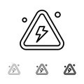 Combustible, Danger, Fire, Highly, Science Bold and thin black line icon set
